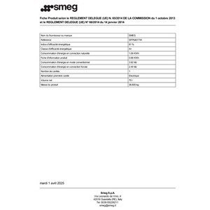 Four encastrable Smeg SFP6401TW Blanc – Image 9