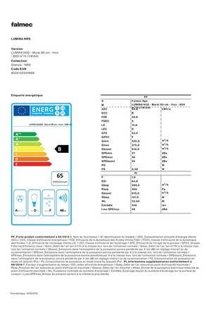 Hotte décorative murale Falmec LUMINA1430 – Image 5