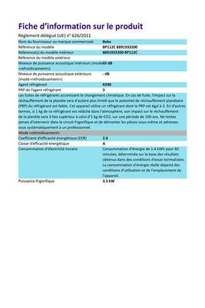 Climatiseur mobile Beko BP112C – Image 12