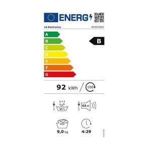 Sèche-linge pompe à chaleur Lg Sèche-linge à pompe à chaleur 9kg 60cm RH9X76WH – Image 3