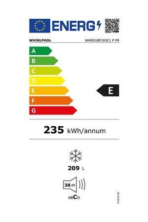 Congélateur armoire Whirlpool WHSD18F103C1 P FR encastrable 178 cm – Image 9