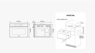 Micro-ondes combiné Samsung NQ5B6753CAK Grande capacité – Image 7