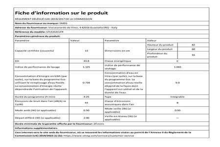 Lave-vaisselle encastrable Smeg STL5332CLFR – Image 12