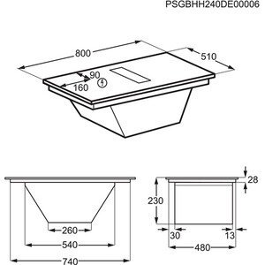 Plaque de cuisson avec hotte intégrée Aeg TU84CF43CB Recyclage – Image 9