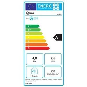 Climatiseur mobile QLima Climatiseur mobile - 15000 BTU - P652 - 4,8 kW - Déshumidificateur – Image 2