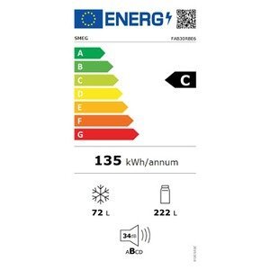 Réfrigérateur congélateur en haut Smeg FAB30RBE6 – Image 9